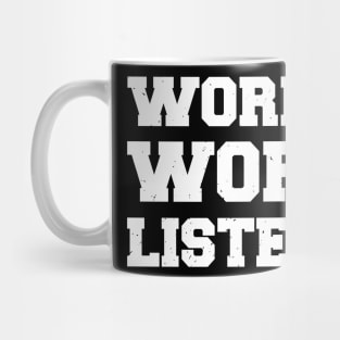 World's Worst Listener Funny Dad Tee Mug